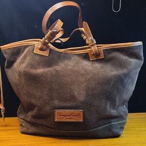 Dooney & Bourke Chocolate Suede Tote
